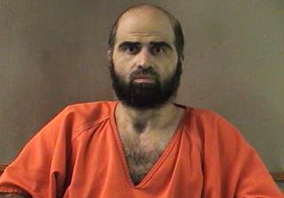 Nidal Hasan, ex psiquiatra del ejército y el tirador de la matanza en Fort Hood. Foto sin...